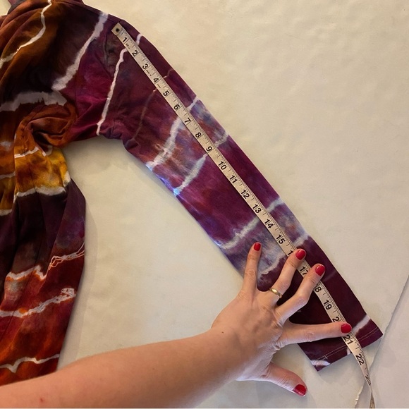 Sundance Geode Tie Dye Wrap Top Cardigan Womens XS Small Cotton Magenta Orange - Picture 15 of 16